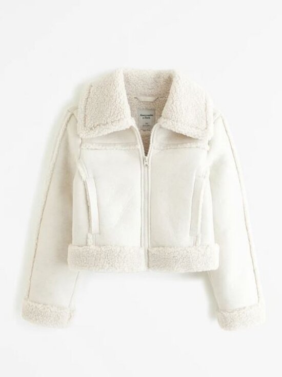 Abercrombie & Fitch Jackets & Blazers - Abercrombie & Fitch Vegan Suede Shearling Jacket